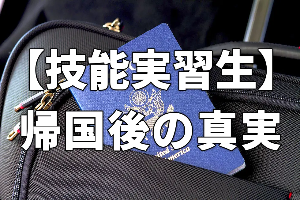 【技能実習生】帰国後の真実