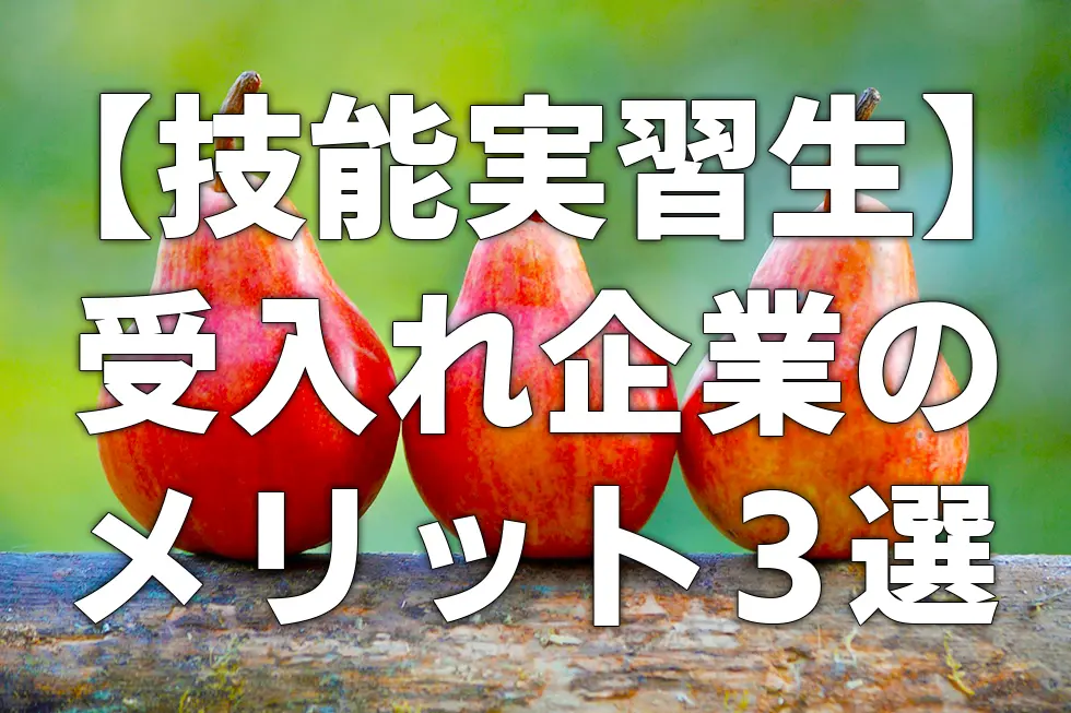 【技能実習生】受け入れ企業のメリット3選