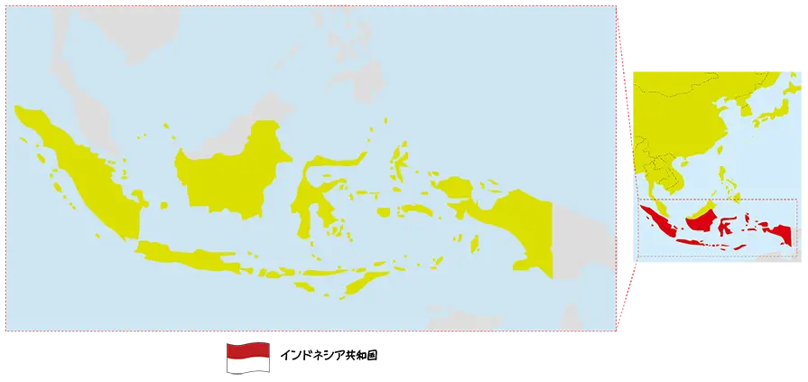 インドネシアの地図