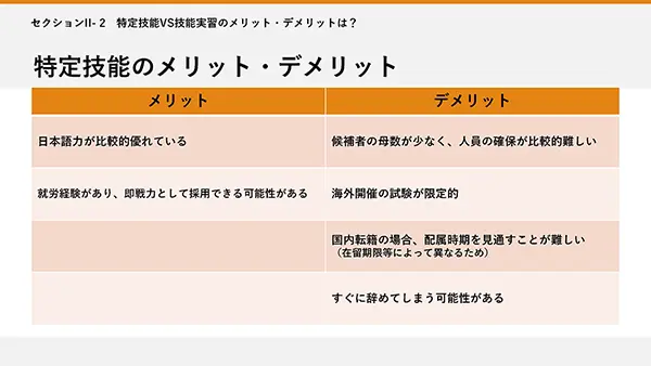 特定技能のメリット・デメリット