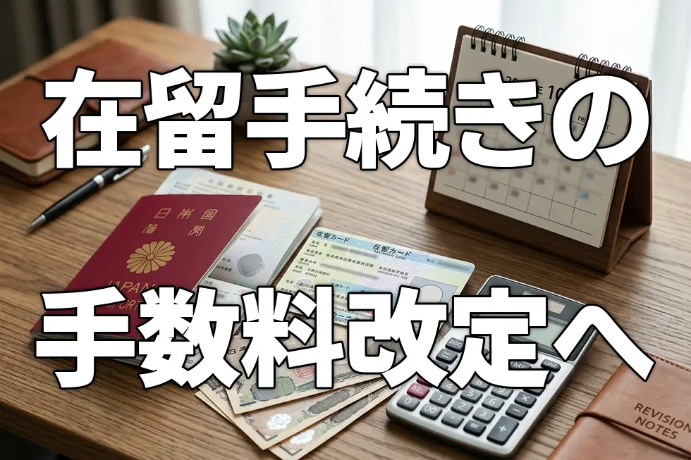 令和８年１０月１日付け在留許可手数料の額の改定等について